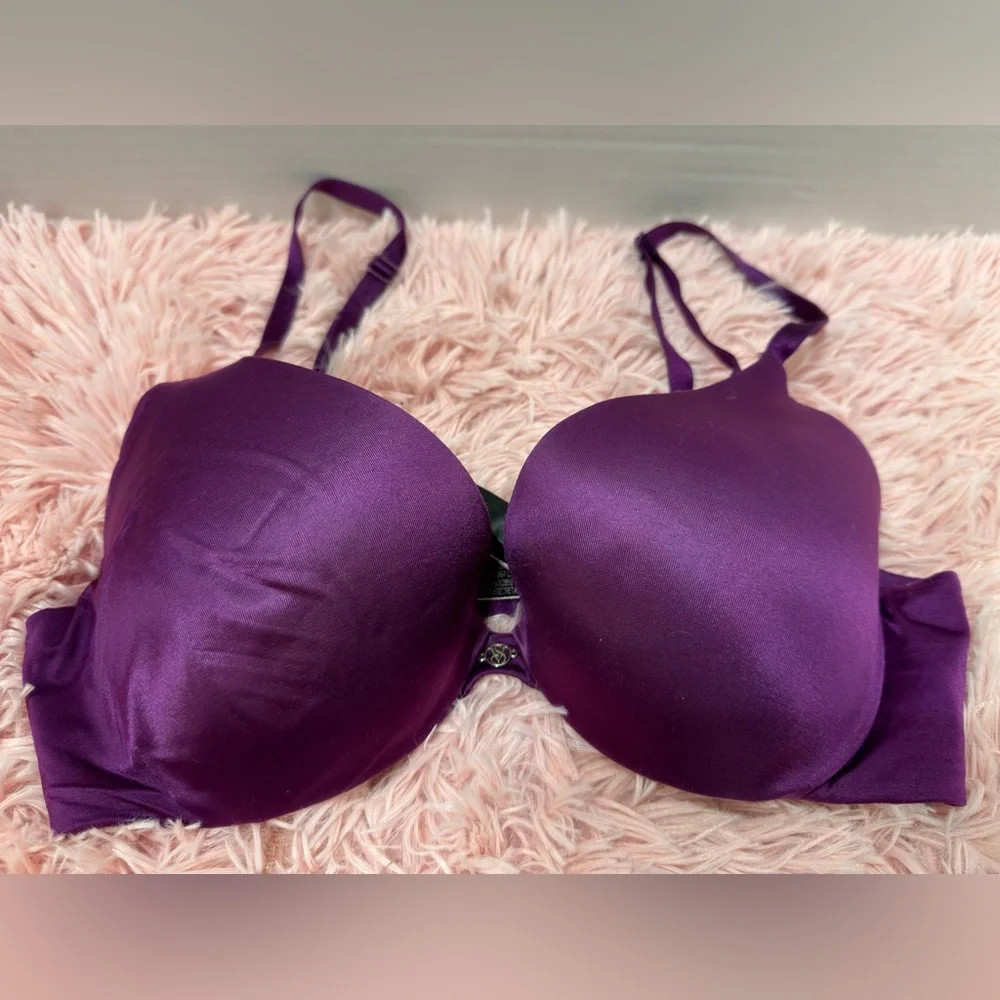 Victoria's Secret So Obsessed‎ Push-Up Deep Purple Bra Sz 32C EUC